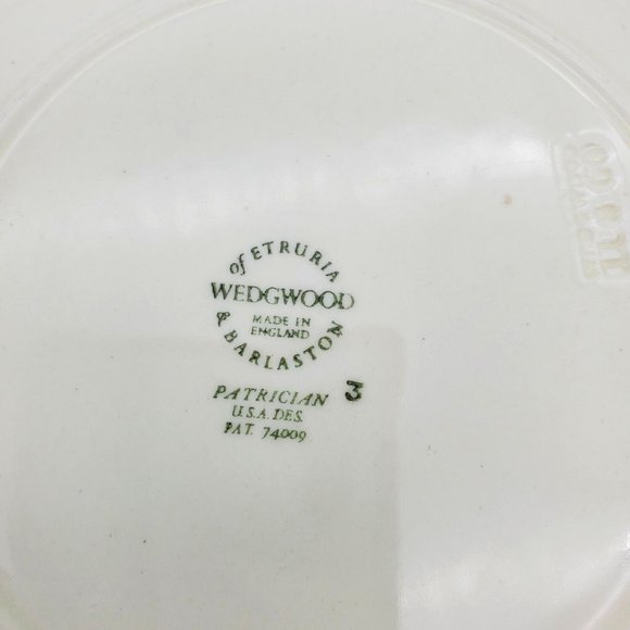 Wedgwood Patrician Etruria & Barlaston Crème Embossed Salad Plates, Set Of 2  8" - Picture 6 of 8